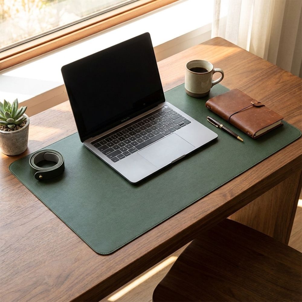 Leather Desk Pad - PU Leather Double Side Desk Mat